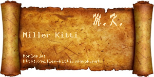 Miller Kitti névjegykártya